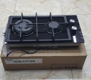 Haier Glass Inbuilt 2 Burner With Wok Burner Hob Cooker