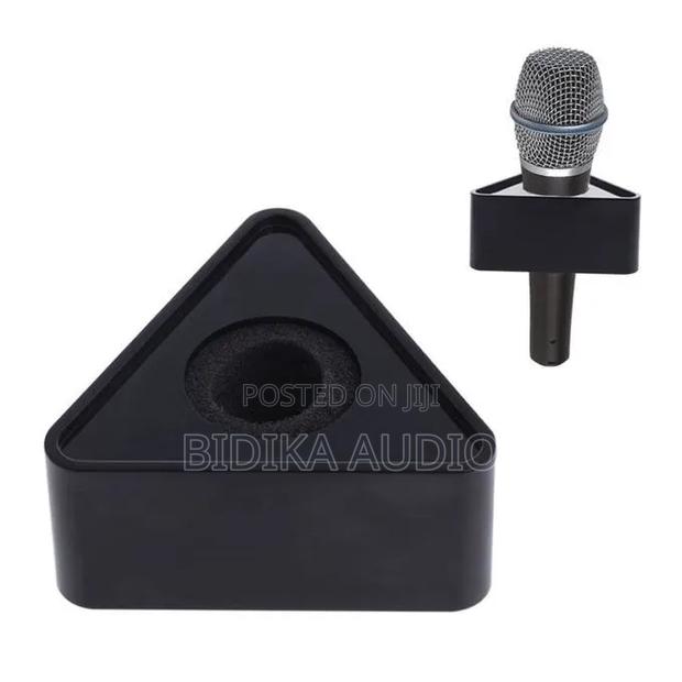Triangular Microphone Flag Mic Logo( Black)
