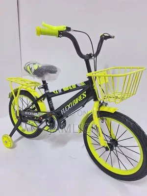 Green Flexibikes 16" Kids Bike With Training Wheels 4-8y - Gn