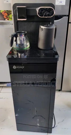 Black and Silver Nunix A1c Bottom Load Hot and Cold Water Dispenser