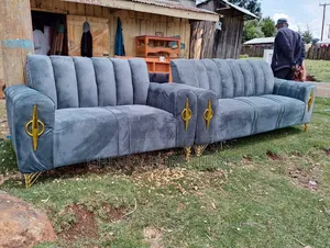 Elegant 7 Seater Grey Sofa Set
