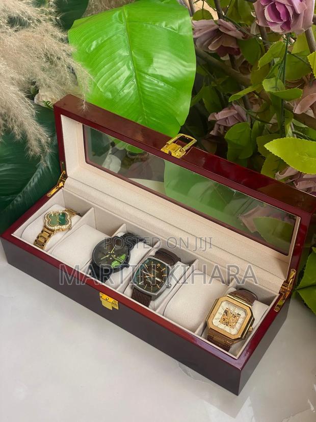6 Slot Wooden Watch Box