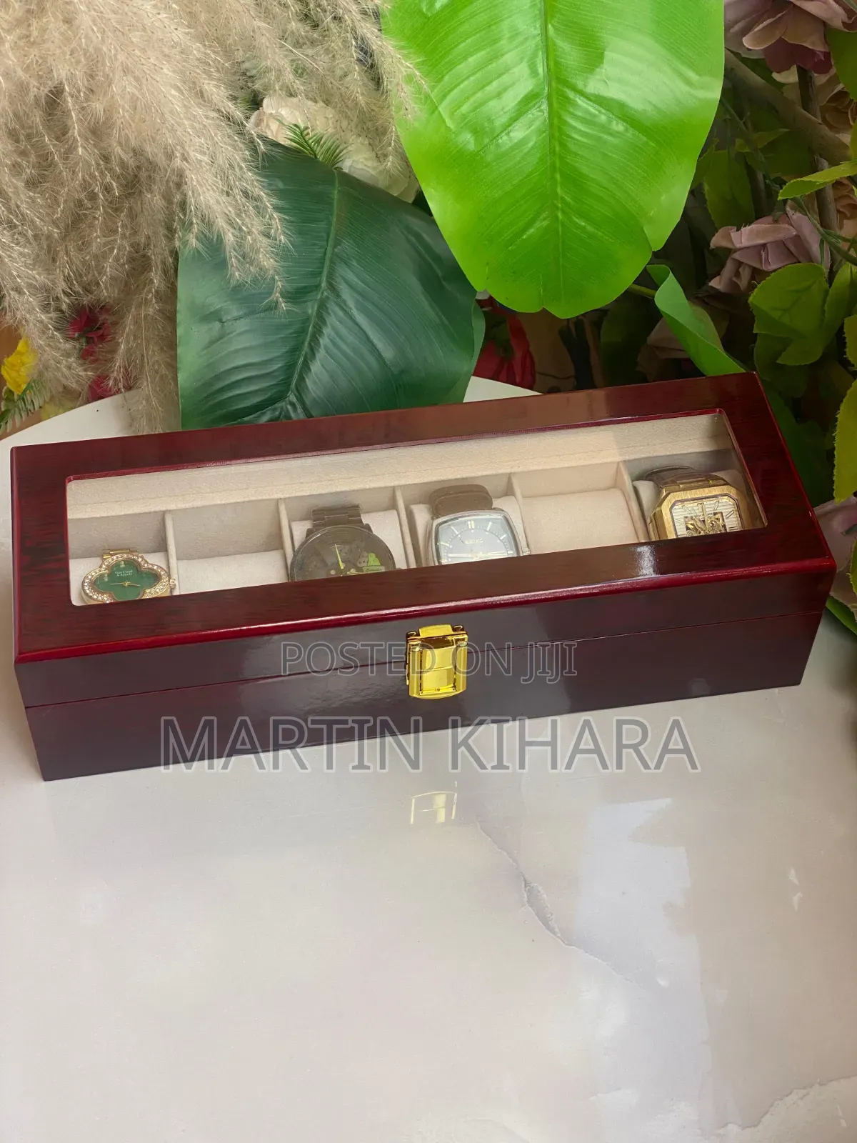 6 Slot Wooden Watch Box