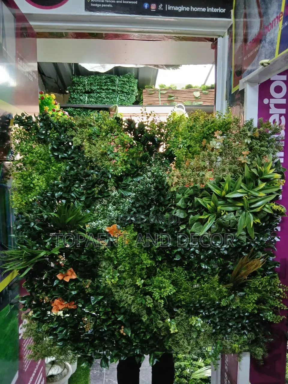 Realistic Artificial Boxwood Grass Panel
