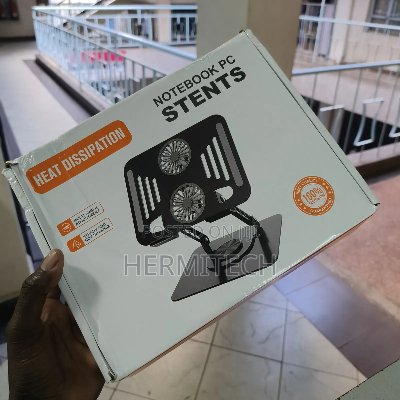 Adjustable Laptop Stands With 2 Fans Available for Pc