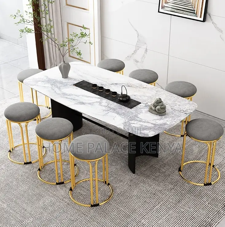 Vanity Stool: Gold Velvet Stool With Steel Reinforced Metal Legs