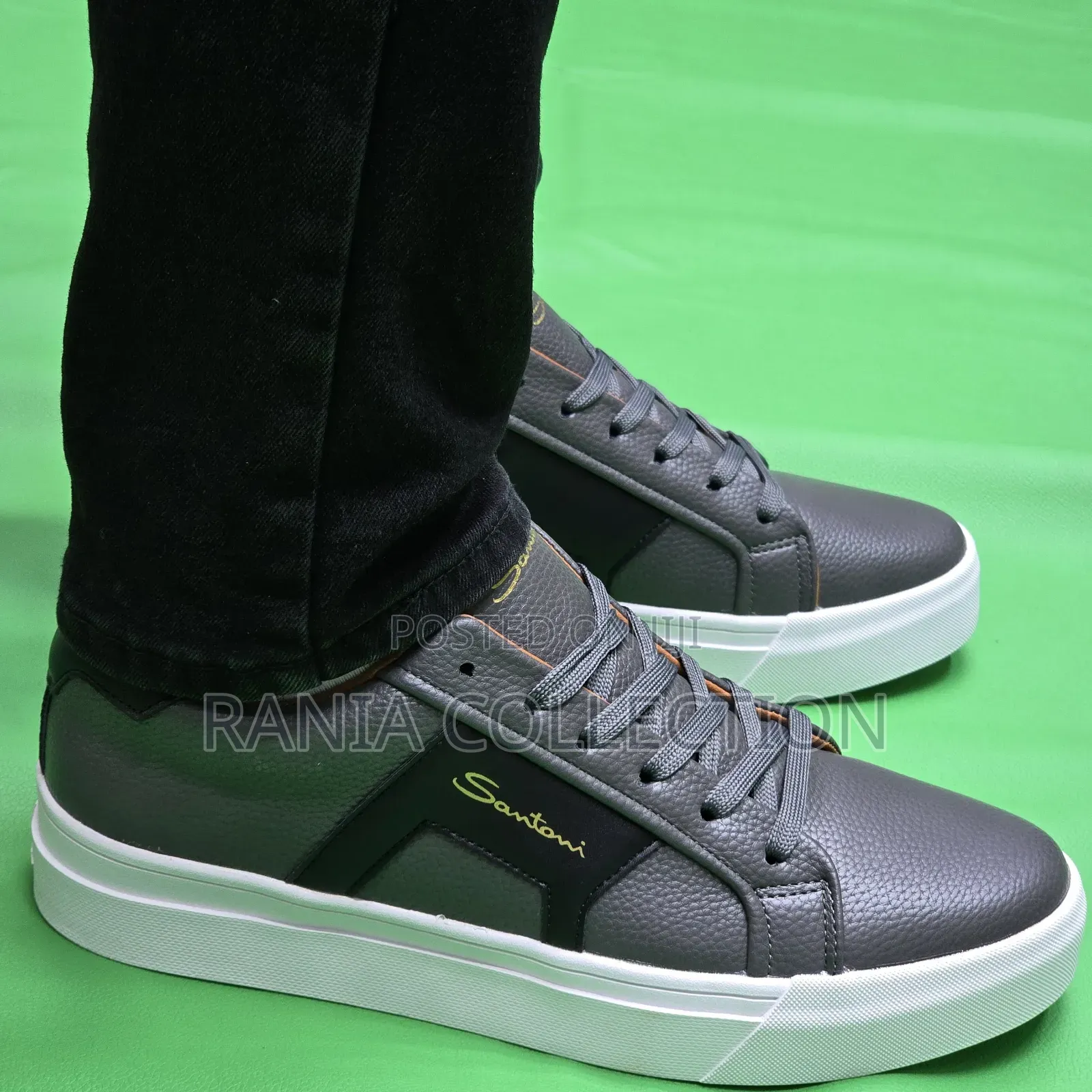 White Rubber Sole Santoni Casuals