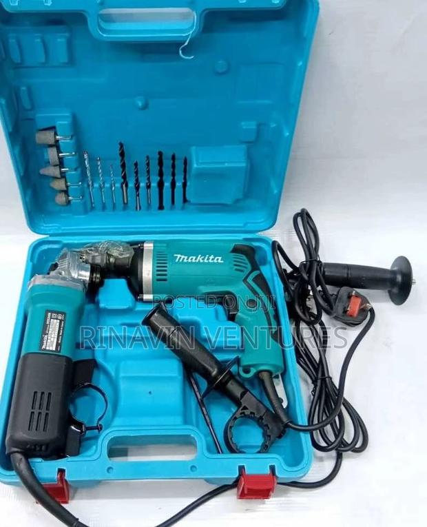 Makita Combo Kit 710w Electric Impact Drill and an Angle Grinder.