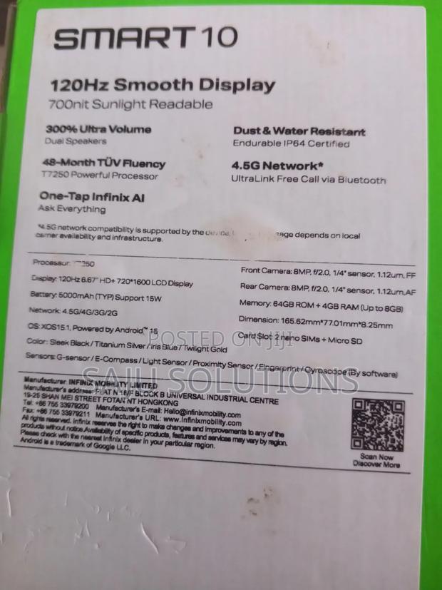 New Infinix Smart 10 64 GB - thumbnail 2