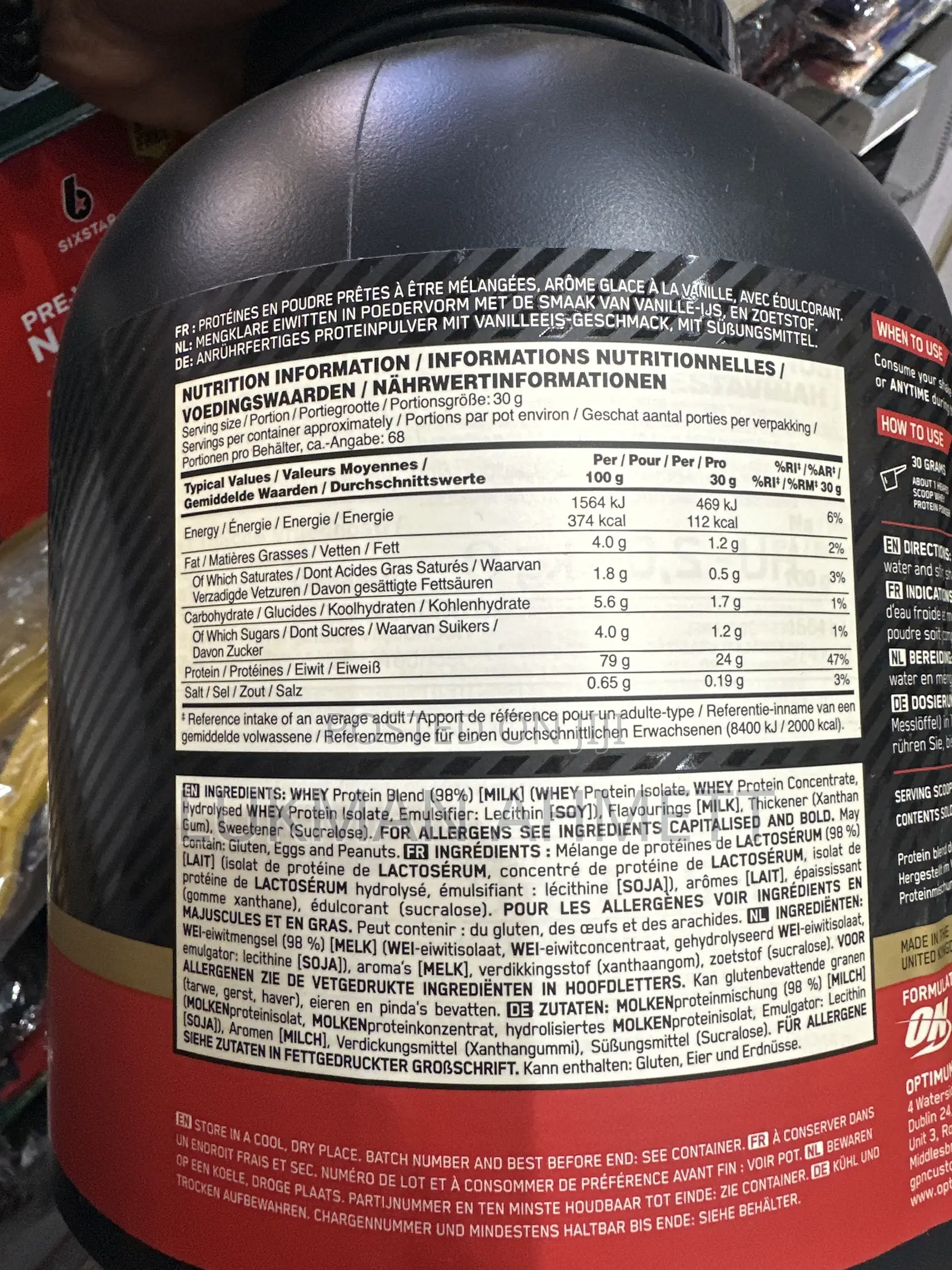 Optimum Nutrition Gold Standard Whey Protein Uk