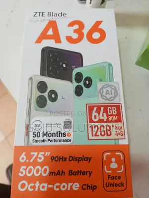 New ZTE Blade A36 64 GB Black