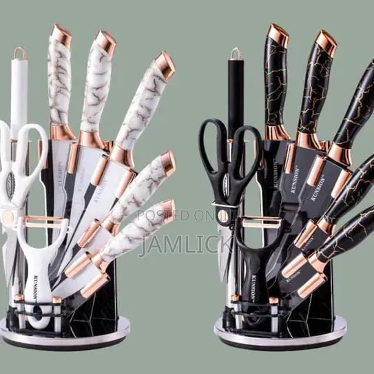 9pcs Dynamic Kitchen Knife Set With Stand - Vc