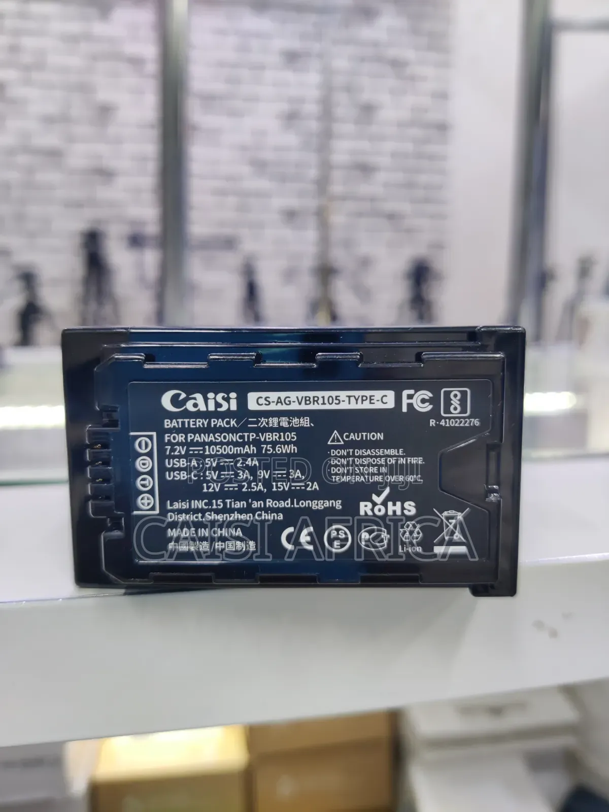 Caisi Cs -Ag-Vbr105 Battery With USB-C / USB-Ports for Panasonic Camco