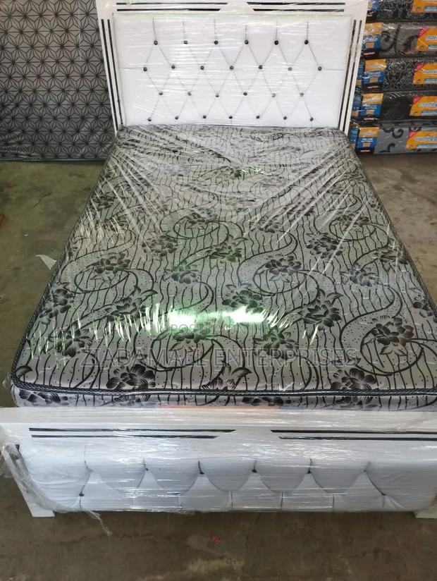 Mocket Bed,4x6 White Mocket Bed Set With Premium Mattress Quilted