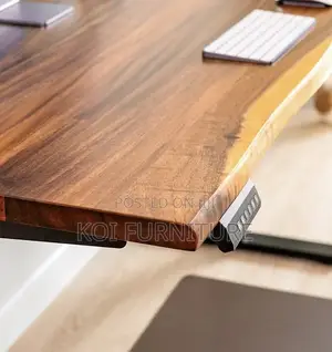 Office Desk; 1200mm Electric Standing Wood Edge Desk