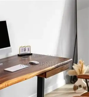 Office Desk; 1200mm Electric Standing Wood Edge Desk