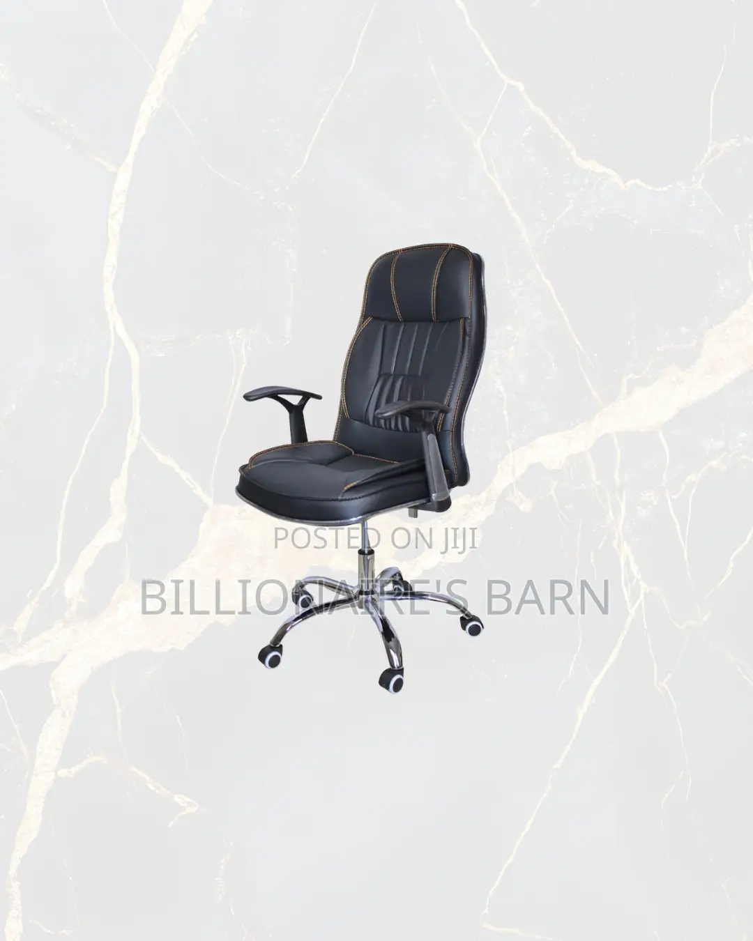 Modern Leather Office Chair High Back Padded Armrests Wide Shipping