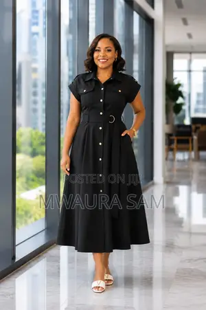 Elegant Professional Midi Dress – Flawless Fit