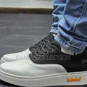Black And White Timberland Leather Casual