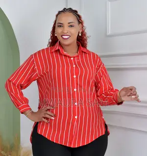 Chic Red Striped Shirt – Brand New