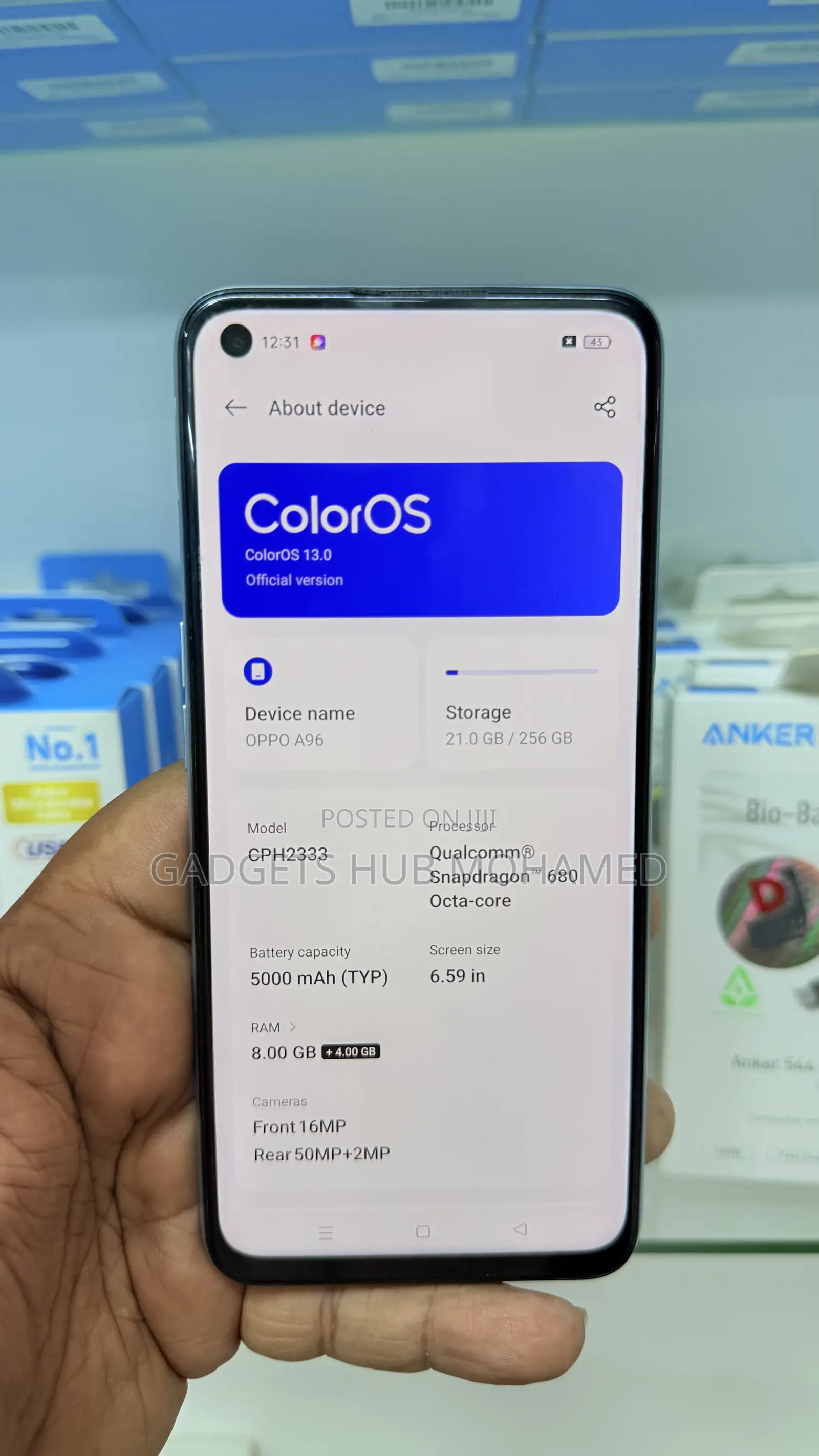 Oppo A96 256 GB Blue