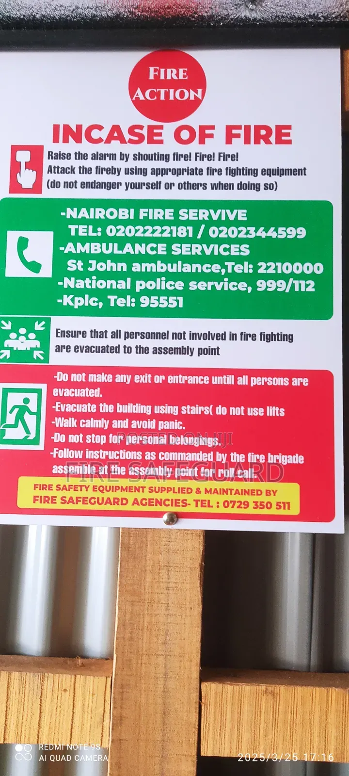 Fire Safety Signages