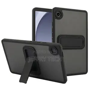 Samsung Galaxy Tab A9 Tablet Matte Clear Case Stand Protect Cover-Bla