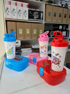  *2pcs Cartoon Themed Kids Lunch Box /Snack Box With Water Bottle