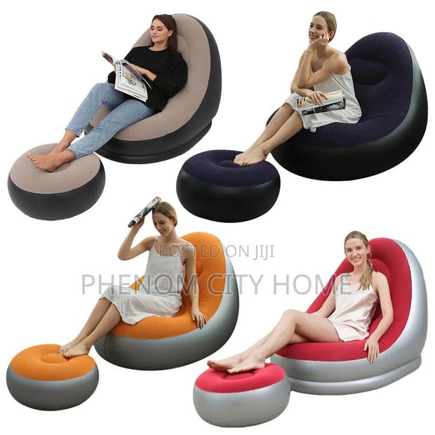 Inflatable Sofa Seat With Stool - thumbnail 2
