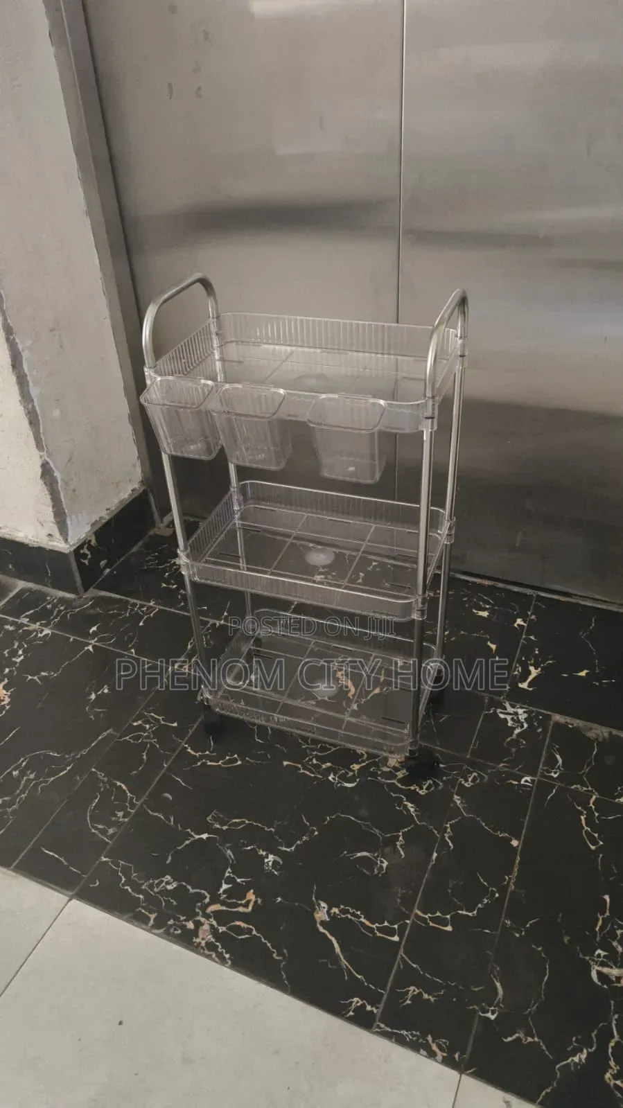 3 Layer Acrylic Trolley Available