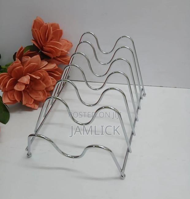 6 Plates Metallic Golden Plate Stand - Bz - thumbnail 3