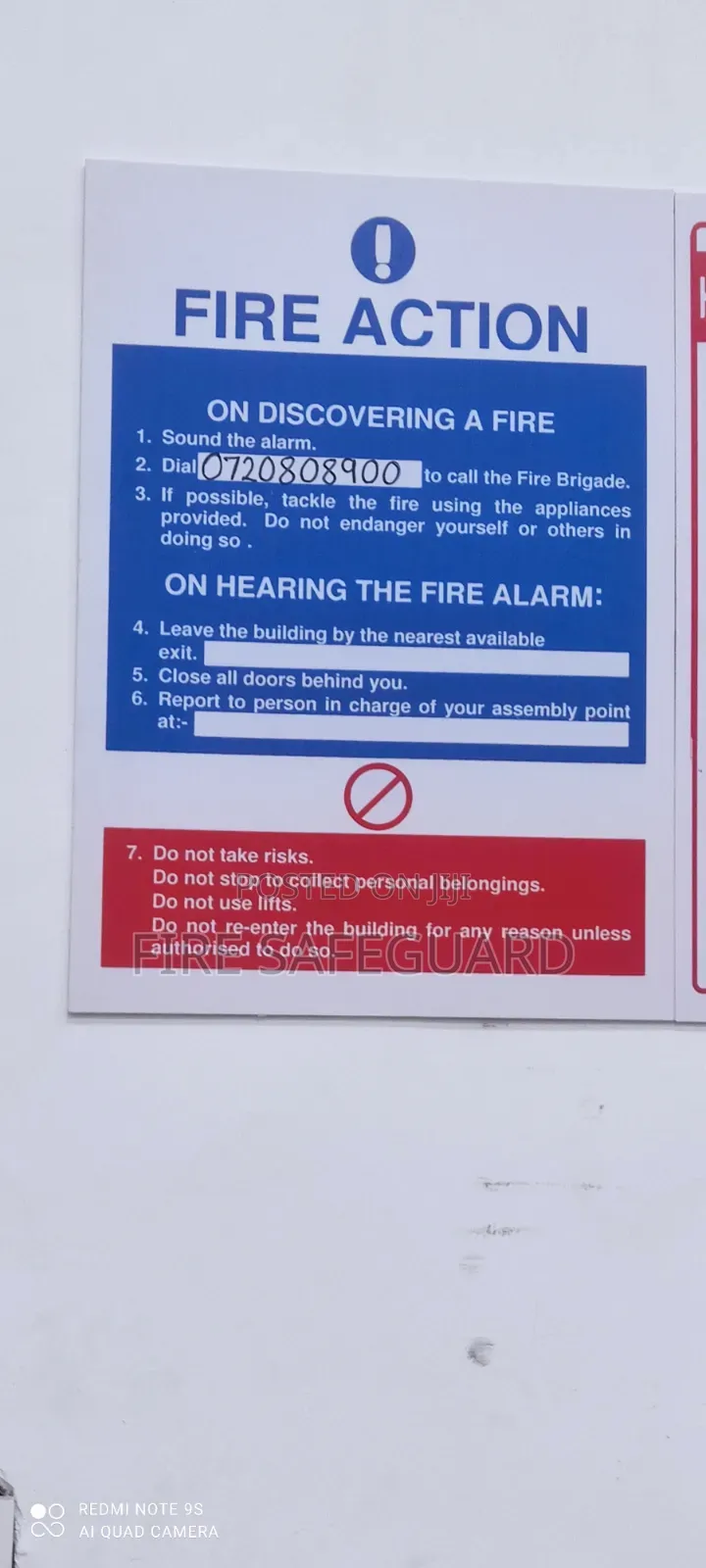 Fire Safety Signages