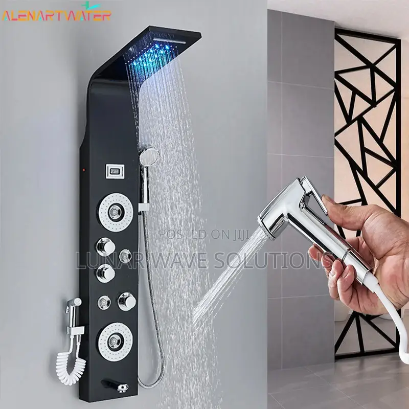 Stainless Steel Shower Panel Set Bather Thermostat Shower