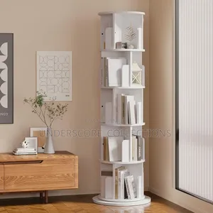 5 Tier 360° Stackable Bookshelf Organizer With Wheels