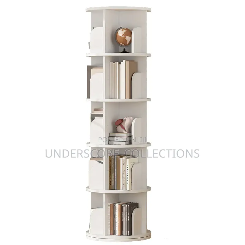 5 Tier 360° Stackable Bookshelf Organizer With Wheels