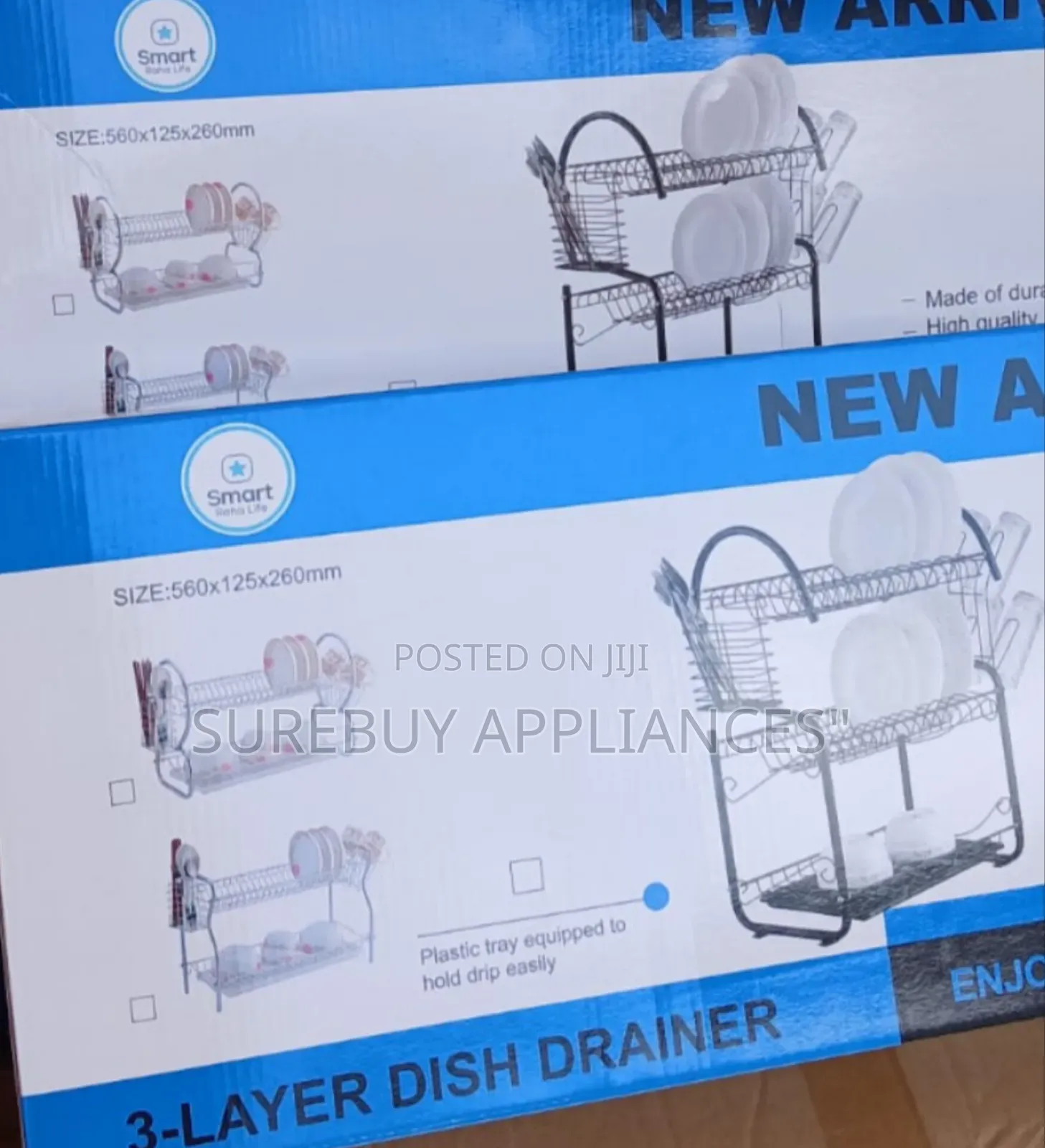 3 Layer /Tier Dishrack - Stainless Steel- Quality