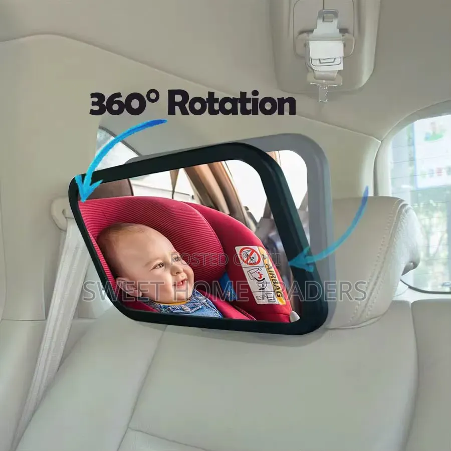 *Adjustable Baby Car Mirror With Wide Rear*