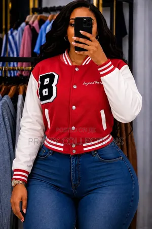 Varsity Jacket With Leather Sleeves and Trench-Fabric Body Size M-4xl
