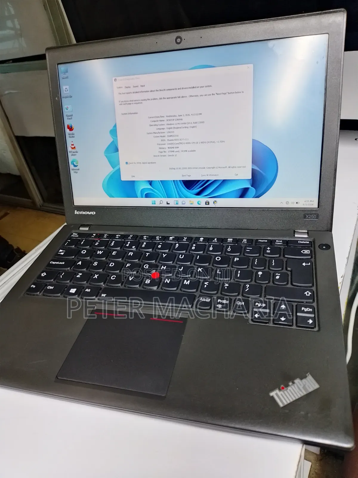Laptop Lenovo ThinkPad X250 8GB Intel Core i5 HDD 500GB
