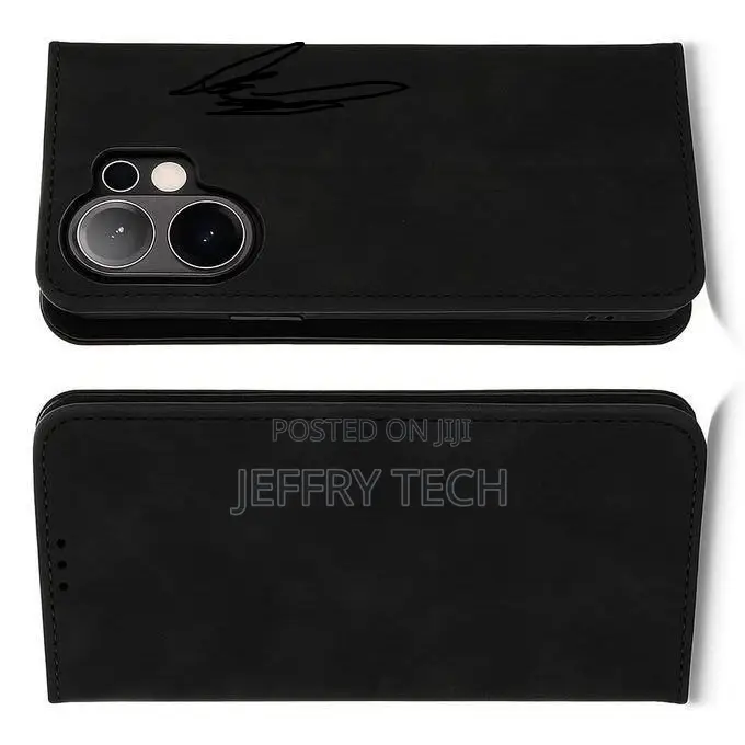 Vivo V60 5g Phone Case, Wallet-Style Black Retro Leather Flip Cover W