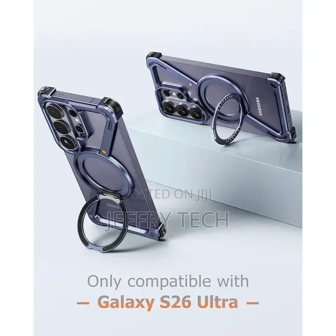 Samsung Galaxy S26 Ultra Metal Bumper Cover, T Shape With 360° Rotatab