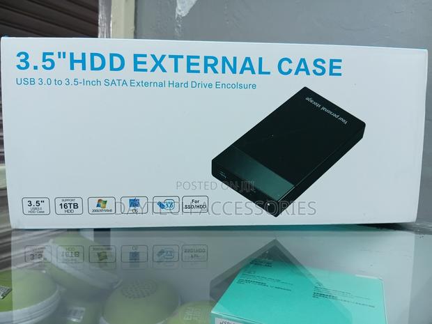 Black Crown 3.5 Drive Enclosure Usb 3.0 Harddisk Enclosure - Black - thumbnail 2