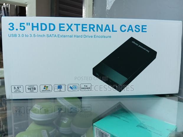 Black Crown 3.5 Drive Enclosure Usb 3.0 Harddisk Enclosure - Black - thumbnail 3