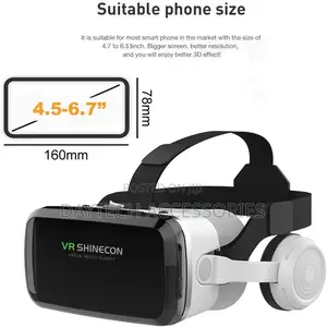 Vr Shinecon Virtual Reality Headsets for Mobile Phone With Headphones.