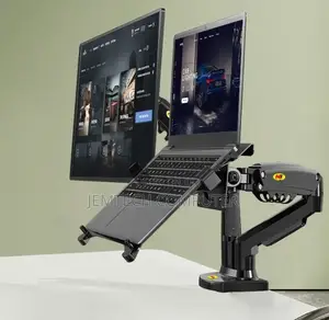 North Bayou F160-Fp Dual-Arm Monitor Mount Laptop Tray 12-17 Inch
