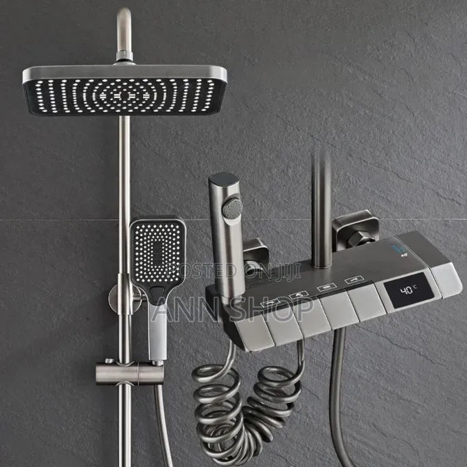 Grey Thermostatic Key Shower