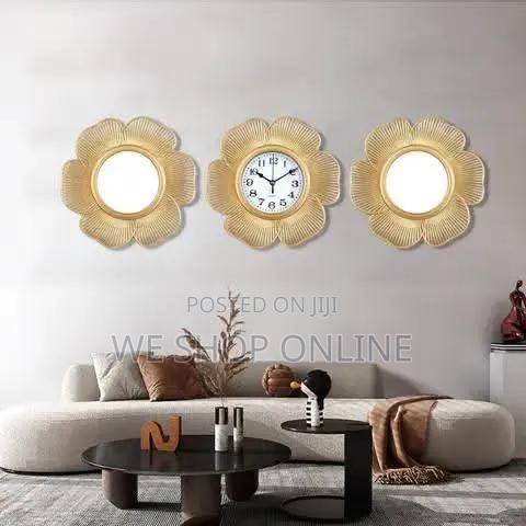 Wall Clock With 2 PCS Mirror - thumbnail 4