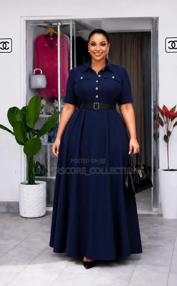 Boss Lady,Half Frontal Button Maxi Dresses - thumbnail 6