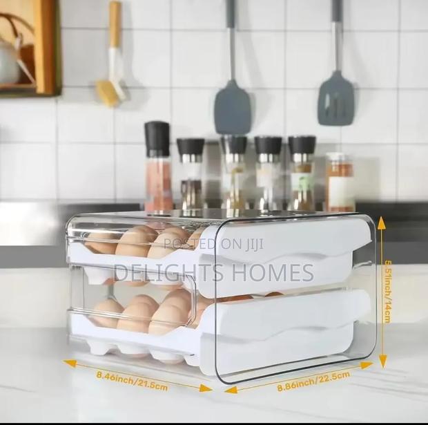 Double Layer Egg Holder/Storage Container_nje - thumbnail 3