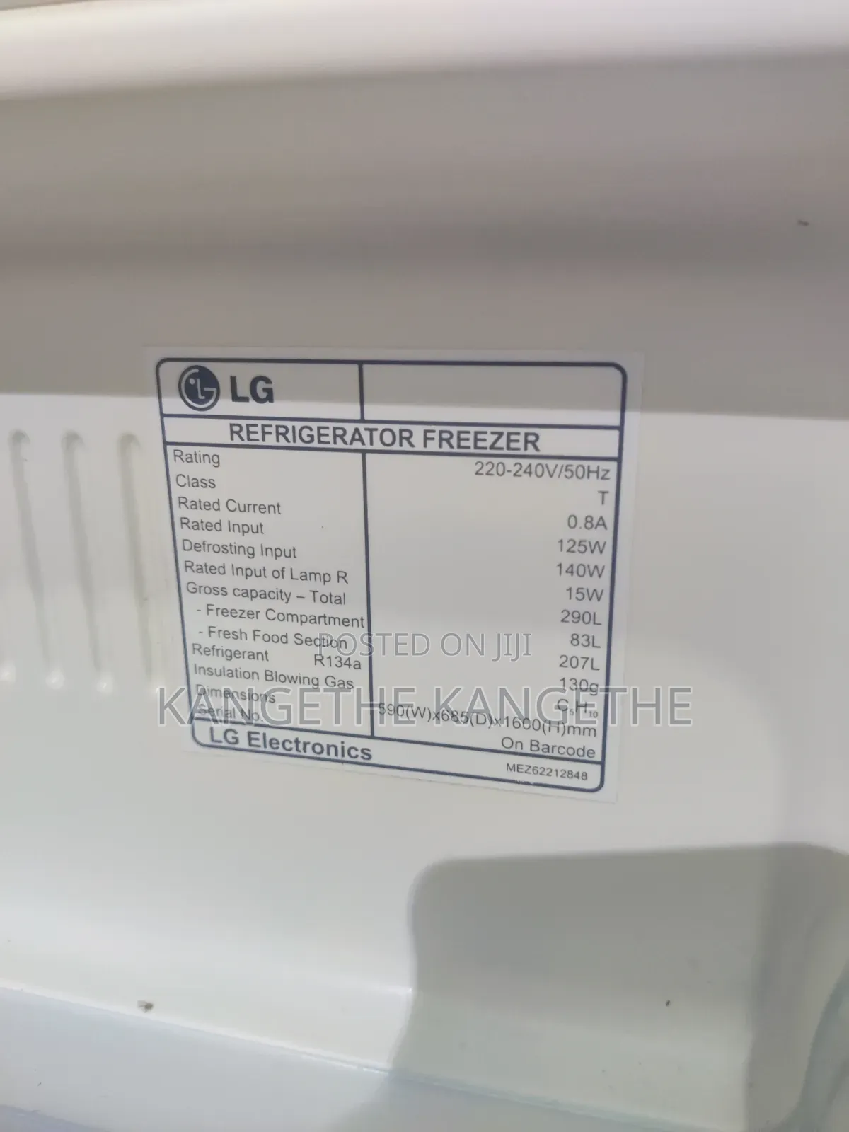Lg 290l Fridge